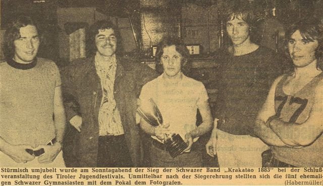 Zeitungsausschnitt: Sieg beim Tiroler Jugendfestival